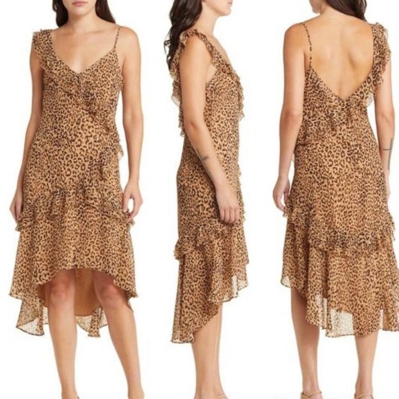 CHARLES HENRY | Tiered Leopard Print Ruffle Dress, Size M, NWT - Picture 14 of 16